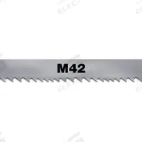 MORSE Band Saw Blade: Bi-Metal, M42, 11 ft, Variable Cutting Edge, 1/2 in Blade Wd, 10/14, Bi-Metal (MPN ZWED035C1014M42-11' 0"). Key specifications — attr1211722: 11 ft; attr1099499: 10/14.