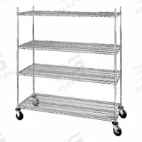 METRO Wire Shelving Unit: 36 in x 24 in x 69 in, Dry, Split Sleeve, 4 Shelves, Silver (MPN 4W655). Key specifications — attr15738: Silver; attr15739: (4) Posts; attr14157: Chrome; attr14150: Dry; attr14159: Round; attr5304: 4; attr14155: (2) Swivel with Brakes; attr14158: Steel.
