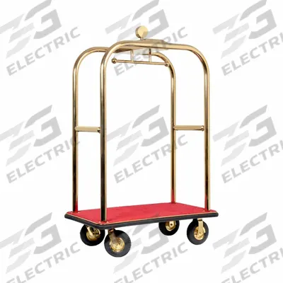 HOSPITALITY 1 SOURCE Bellman Cart: 2 in Frame Dia, 48 in Overall Lg, 27 in Overall Dp - Deluxe Bellman Carts