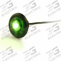 GROTE MicroNova DOT LED Indicator Light: Marker Light, LED, Round, Green, Grommet, P2/PC SAE Lens (MPN 60824). Key specifications — Lens Color: Green; Brand: GROTE; Electrical Connection: Male Bullet Connector; Lighting Technology: LED; Mount Type: Grommet; SAE Lens Code: P2.