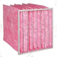 GRAINGER Pocket Air Filter: 24 in x 24 in x 15 in, MERV 13, Pink, Fiberglass, 8 Pockets (MPN 3DVP2). Key specifications — Display Sell UOM: EA; Brand: GRAINGER; Media Material: Fiberglass; Performance Rating: MERV 13.