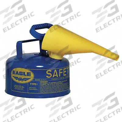 EAGLE Type I Safety Can: For Use With Kerosene, 1 gal Capacity, Includes Funnel - Kerosene Safety Cans