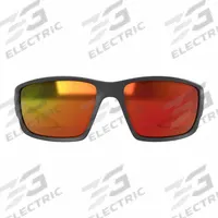EDGE EYEWEAR Safety Glasses: AP Red Lens, Full-Frame, Metal Detectable, Black Frame, Kazbek Series (MPN SKAP119). Key specifications — Brand: EDGE EYEWEAR; Frame Color: Black; Lens Color: AP Red.