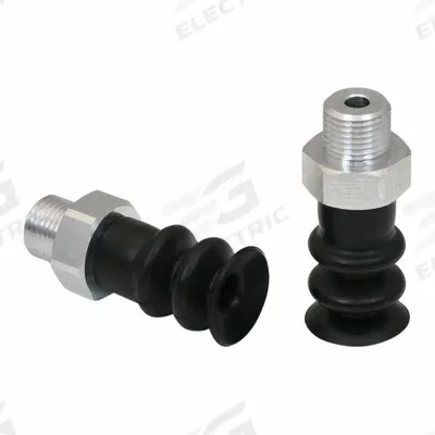 SCHMALZ Vacuum Pad Assembly: 2.5 Folds, G1/8 in, 15.5 mm Pad Dia, NBR, 55 A, Black - Multi-Bellows Type Electronics Industry Vacuum Pad Assemblies