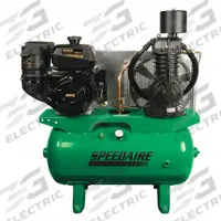 SPEEDAIRE Stationary Air Compressor: 2 Stage, 14 hp Engine, Kohler, 24 cfm, 30 gal Air Tank (MPN 5F564). Key specifications — attr50933: Kohler; attr86530: Electric; attr50934: SPEEDAIRE.