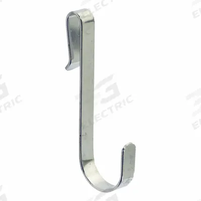 METRO Hook: 7/16 in W x 3 7/16 in H, Steel, Chrome, Silver, Super Erecta Shelving - Snap-On Shelf Hooks for Wire Shelving