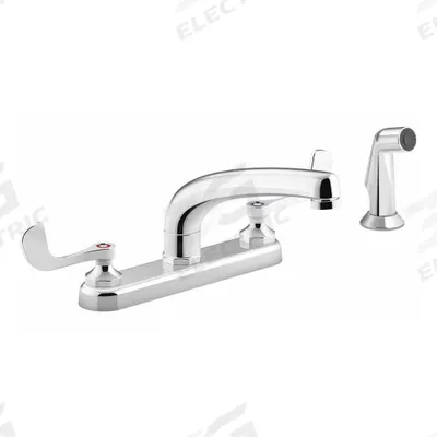 KOHLER Gooseneck Kitchen Faucet: Triton Bowe, Brass, Widespread, Deck, 4 Mounting Holes - Centerset Kitchen Faucets