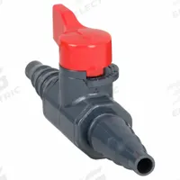 ASAHI Manual Two-Way Ball Valve: 1/4 in, PVC, Straight, Barb x Barb, 150 psi Max. Pressure (CWP) (MPN 1079002). Key specifications — Brand: ASAHI; Handle: Lever.