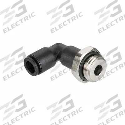 LEGRIS Push-Fit Elbow Fitting: 7 mm Pipe x 1/4 in OD Size, Metric x Push-to-Connect - Nylon & Nickel-Plated Brass Tube Fittings