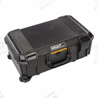PELICAN Protective Case: Solid, Black, Mobile, 11.5 lb Wt, Plastic, Polyurethane, Solid (MPN V525). Key specifications — Closure Type: (2) Push Button Latches; Brand: PELICAN.