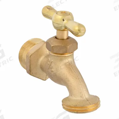 APPROVED VENDOR Hose Bibb: Tee, Brass, Brass, Zinc, 3/4 in Inlet Connection Size - Hose Bibbs