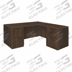 REGENCY Desk: Particle Board, Walnut, 2 Pedestals, 5 Drawers, 60 in Overall Wd, 29 in Overall Ht (MPN LLDFP6030NW). Key specifications — Desktop Material: Particle Board; Includes Modesty Panel: Yes; Pedestal Location: Double Pedestal; Kit Product Type: Double Pedestal Desk; Desktop Color: Walnut; Brand: REGENCY; Frame Color: Neo Walnut; Frame Material: Particle Board.
