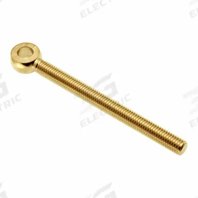 AMPG Fixed Rod End: Brass, Plain, 6 in Hole Center-to-End Lg, Right Hand - Brass Male Threaded Fixed Rod Ends