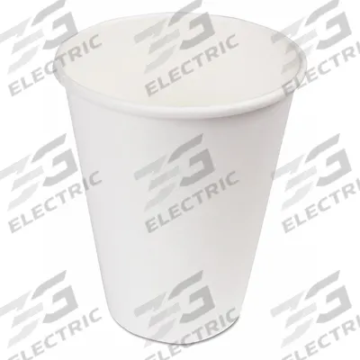 BOARDWALK Disposable Hot Cup: 12 oz Capacity, White, Paper, Unwrapped, Patternless - Paper Hot Cups