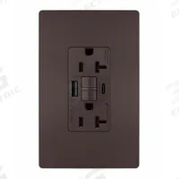USB Receptacle: Duplex, 5-20R, 2 USB Ports, USB Type A/C, Dark Bronze, 125V AC, 20 A, GFCI (MPN 2097TRUSBACDBC4). Key specifications — Brand: LEGRAND.
