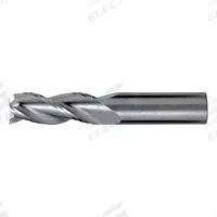 CLEVELAND Square End Mill: Carbide, 3 Flute, 3/8" Mill Dia, 2-1/2" LOC, 6" OAL (MPN C60630)