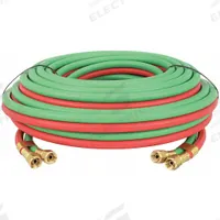 Twin Line Welding Hose: 1/4 in Hose Inside Dia., Green/Red, UNF x UNF, 50 ft Hose Lg, UNF x UNF, R (MPN 20027184). Key specifications — Hose Color: Green; Fitting Type: UNF x UNF; Brand: CONTINENTAL.