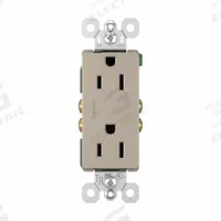 LEGRAND Receptacle: Duplex, 5-15, Nickel, 125V AC, 15 A, 2 Pole / 3 Wire (MPN 885TRNICC12)