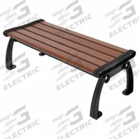 ULTRASITE Outdoor Bench: Heritage, 48 in Overall Lg, 17 in Overall Ht, Brown, Black, Plank Surface (MPN PB 4BROBFHERBAC). Key specifications — Manufacturer Part Number: PB 4BROBFHERBAC; Brand: ULTRASITE; Frame Color: Black; Product Type: Outdoor Bench; Seat Color: Brown; Series: Heritage.