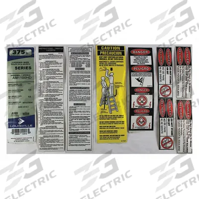 LOUISVILLE Label Kit: For 36Y366/36Y367/36Y368/36Y369/36Y370 - Material Handling Parts