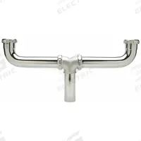 ZURN Waste Tee: Cast Brass, Chrome-Plated, Silver, 1 1/2 in Nominal Pipe Size, 8 1/4 in Overall Lg (MPN Z8758-SC). Key specifications — Finish: Chrome-Plated; Includes: Arm; Brand: ZURN; Material: Cast Brass; Connection Type: Slip.