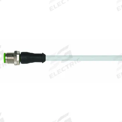 MURRELEKTRONIK Cordset: M12 Male Straight X Bare Wire, 5 Pins, Gray, PVC, 0.6 m Cable Lg - Single-Ended Cordsets with PVC Jacket for Flexing Applications