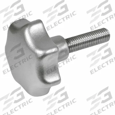 JW WINCO Stainless Steel Hand Knobs; Stainless Steel Star Knobs: 7 Point, Stainless Steel - Corrosion-Resistant 7-Arm Knobs with Threaded Stud