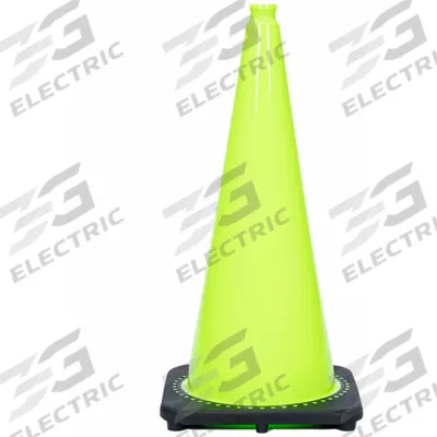 APPROVED VENDOR Traffic Cone: MUTCD/NCHRP-350, 28 in Cone Ht, Green, Non-Reflective, PVC - Traffic Cones for Roadway Use