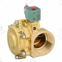 REDHAT Solenoid Valve: 2-Way, Normally Closed, 2 1/2 in Pipe Size, 110V AC/120V AC, Watertight (MPN 8210G101). Key specifications — Pipe Size: 2-1/2 in; Voltage: 110V AC; Brand: REDHAT; Coil Enclosure: Watertight.