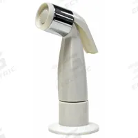 DANCO Kitchen Sprayer: Plastic, White, 3 1/2 in Overall Lg, 1/2" Connection Size, NPSM, Guide (MPN 9D00010346). Key specifications — Inlet Connection Type: NPSM; Brand: DANCO; Connection Size: 1/2"; Color/Finish: White; Includes: Guide; Material: Plastic; Product Type: Kitchen Sprayer.