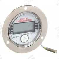APPROVED VENDOR Digital Panel Mount Thermometer: -40°F to 120°F, +/-2°F from -4° to 77°F/+/-4°F (MPN 1EPF4). Key specifications — Accuracy: +/-4°F; Brand: APPROVED VENDOR.