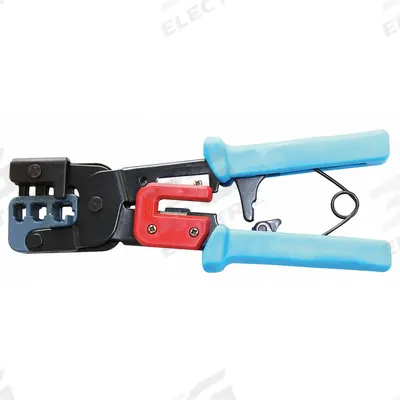 WESTWARD Crimper: For RJ-11/RJ-12/RJ-22/RJ-45, 9 in Overall Lg, Deluxe Cushion Grip - Modular Data Plug Crimpers