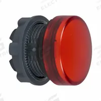 SCHNEIDER ELECTRIC Pilot Light Head: 22 mm Panel Mounting Hole Dia, Red, Smooth, XB5 Series (MPN ZB5AV04). Key specifications — Brand: SCHNEIDER; Compatible Lamp Module Type: BA9 Lamp Module; Compatible with Series: XB5.