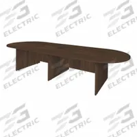 REGENCY Conference Table: Oval, Laminate/Melamine, Neo Walnut, 144 in Overall Lg, 52 in Overall Wd (MPN LCTRT14452NW). Key specifications — attr987891: Slab Leg; attr987894: Melamine; attr987867: PVC; attr987857: REGENCY; attr987872: Melamine.