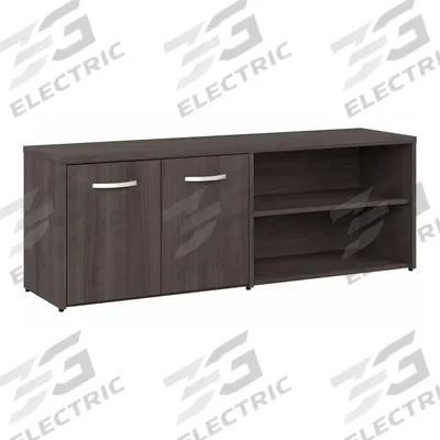 BUSH BUSINESS FURNITURE Storage Cabinet: Dark Gray, Laminate/Wood, 21 1/4 in Overall Ht - Desk Height Storage Cabinets