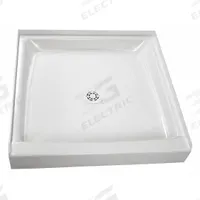 FIAT PRODUCTS Shower Base: Square, Single Threshold, Molded Stone, 36 in Overall Lg (MPN 36WL100). Key specifications — Material: Molded Stone; Drain Location: Center; Features: Integral Drain; Brand: FIAT PRODUCTS.