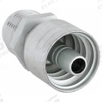 AEROQUIP Hydraulic Crimp Fitting: Steel x Steel, Straight, -6 For Hose Dash Size - Aeroquip Crimp Hydraulic Hose Fittings with JIC Connection