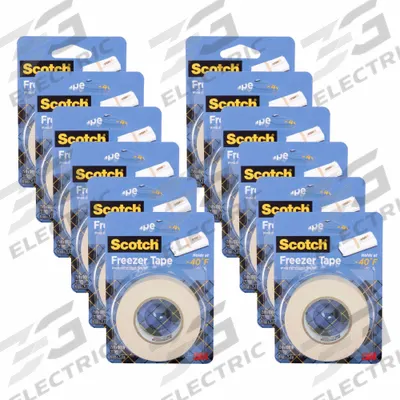 SCOTCH Freezer Tape FT-1, PK 12: 3/4 in x 1000 yd - Handheld Freezer Tape