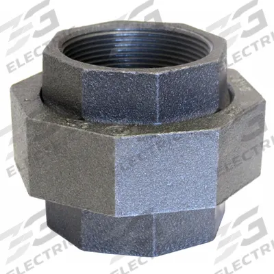 ANVIL Metal Pipe Straight: Union, 300 psi @ 150° F, 1/8 in x 1/8 in, Malleable Iron - Medium-Pressure Threaded Pipe Fittings