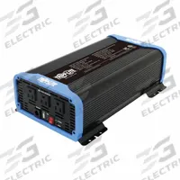 EATON TRIPP LITE Power Inverter: Pure Sine Wave, 2 USB Ports, 1,000 W Continuous Output Power, 110V (MPN PINV1000SW-120). Key specifications — Brand: EATON TRIPP LITE; DC Connection: 2 USB Ports; Input Voltage: 12V DC; Inverter Output Form: Pure Sine Wave; Output Frequency: 60 Hz; Output Voltage: 110V.