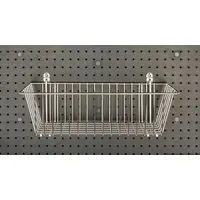 CAMBRO Wire Basket: 64 in Ht, 21 in Dp, 72 in Lg, Silver, 0 Rails (MPN EWSACC6000). Key specifications — Color: Silver; Includes: (2) Stationary Posts; Series: Elevation; Product Type: Wire Basket.