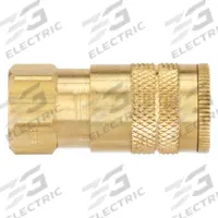 PARKER Quick Connect Hose Coupling: 1/4 in Body Size, 3/8 in Hose Fitting Size, 3/8"-18 Thread Size (MPN B23E). Key specifications — Brand: PARKER; Thread Size: 3/8"-18; Coupling Locking Type: Sleeve; Hose Fitting Gender: Female.