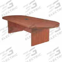 REGENCY Conference Table: Racetrack Oval, Laminate, Cherry, 120 in Overall Lg, 47 in Overall Wd, PVC (MPN LCTRT12047CH). Key specifications — attr987891: Slab Leg; attr987894: Laminate; attr987867: PVC; attr987857: REGENCY; attr987872: Wood.