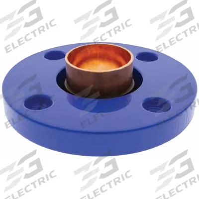 NIBCO Sweat Fitting Adapter: 1 1/2 in CTS x 1 1/2 in Pipe, Cup x Flange - Low-Lead Cast Copper & Bronze Tube Flanges