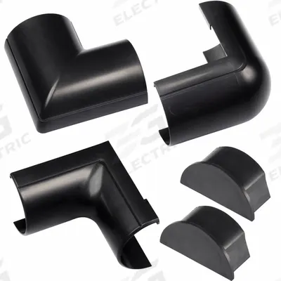 D-LINE Accessory Multipack: D-Line Maxi Raceway 2 in x 1 in (50x25mm) Item 38G167, 2 in Wd - 90 Degree Elbows for Nonmetallic Single-Channel Raceways