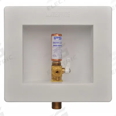 WATER-TITE Outlet Box: 1/2 in Sweat, 1/2 in Sweat, Center, 5.75 in Box Wd - Ice Maker Supply Valve Outlet Boxes