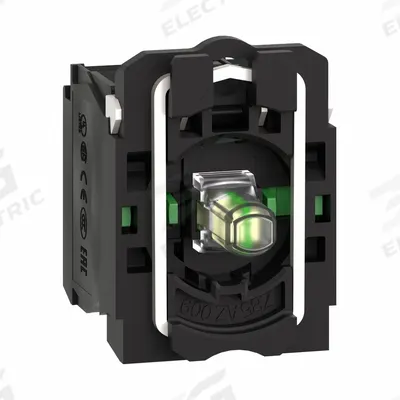 SCHNEIDER Lamp Module and Contact Block: 22 mm Panel Mounting Size, 2NO, White - Contact & Light Block Assemblies