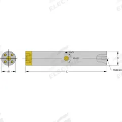 ULTRA-DEX USA Indexable Boring Bar: SCFT B1000-10 (MPN 910-000-052). Key specifications — attr257292: SCFT B1000-10.