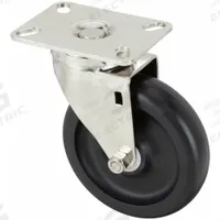 APPROVED VENDOR Plate Caster: Swivel, No Brake, Polyolefin, 5 in Wheel Dia., 1 1/4 in Wheel Wd (MPN 33H924). Key specifications — attr1100274: APPROVED VENDOR; attr1100312: Black; attr1176041: Swivel.