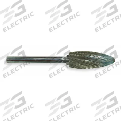 WIDIA METAL REMOVAL Carbide Bur: Flame, SH-41, Double Cut, 1/8" x 1/4" Head - Double-Cut Flame Burs